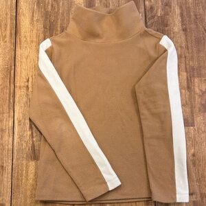 Dudley Stephens Camel and Cream Turtleneck Sweater
